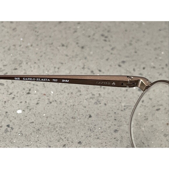 Safilo Elasta Eyeglasses Frames ONLY Italy 56-18-145 9HM 7115 Aviator Brown - Picture 8 of 14